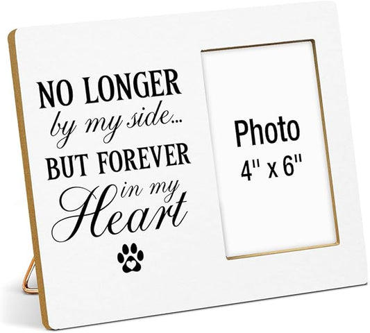 Dog Memorial Gifts for Loss of Dog Picture Frame, Pet Memorial Gifts for Dogs, Loss of Cat Sympathy Gift, Pet Bereavement Remembrance Wood Photo Frames, 4 x 6 Inch Photo