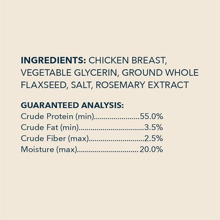 Amazon Brand – Wag Chewy Whole Muscle American Jerky Dog Treats – Chicken & Flaxseed (1 lb), Grain Free (Pack of 2)