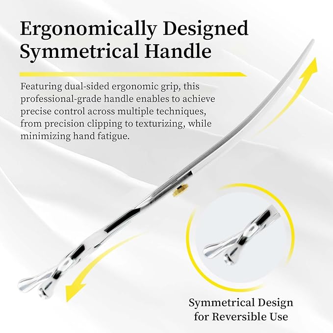 Dog Grooming Scissors, 7.5" Curved Shears, Premium Stainless Steel, Safety Rounded Tip & Ergonomic Symmetrical Handles for Dogs, Cats & Pet Trimming at Home