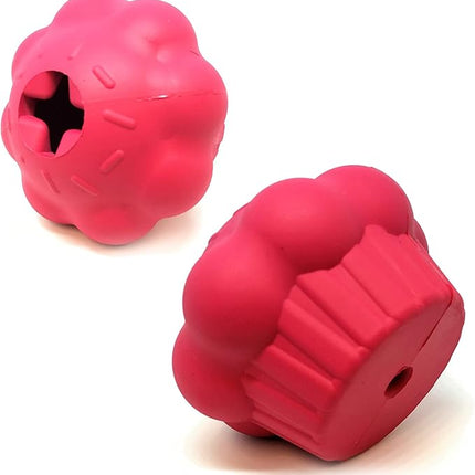 SodaPup MuttsKickButt Cupcake – Durable Dog Treat Dispenser & Chew Toy Made in USA from Non-Toxic, Pet Safe, Food Safe Natural Rubber for Mental Stimulation, Problem Chewing, Calming Nerves & More