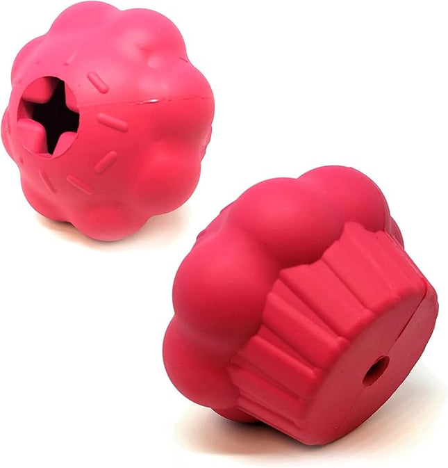 SodaPup MuttsKickButt Cupcake – Durable Dog Treat Dispenser & Chew Toy Made in USA from Non-Toxic, Pet Safe, Food Safe Natural Rubber for Mental Stimulation, Problem Chewing, Calming Nerves & More
