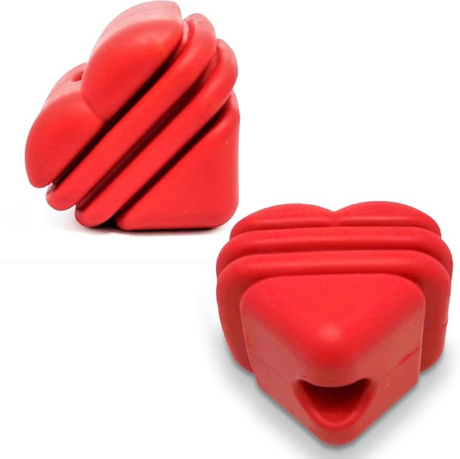 SodaPup MuttsKickButt Heart on a String – Durable Dog Tug Toy, Chew Toy, & Treat Dispenser Made in USA from Non-Toxic, Pet-Safe, Food Safe Natural Rubber for Bonding, Exercise, Training, & More
