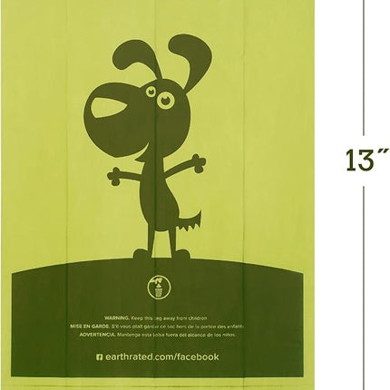 Earth Rated Dog Poop Bags Dispenser, Dog Poop Bag Holder Includes 1 Roll of 15 Unscented Eco-friendly Poop Bags (ERT00037)