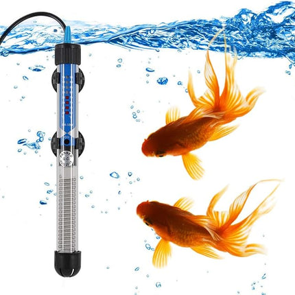 Mylivell Aquarium Heater Adjustable Submersible Fish Tank Heater Small Aquarium Heater Mini Fish Betta Turtle Tank Heater Thermostat 50W for 10-25 Gallon Suitable for Saltwater and Freshwater