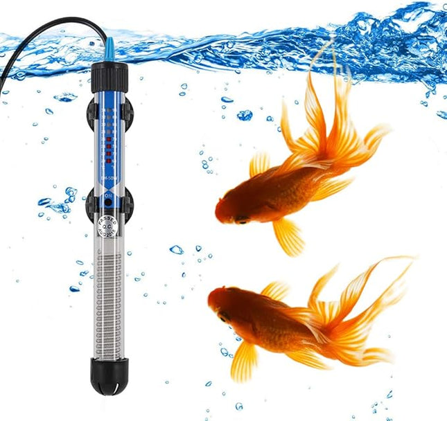 Mylivell Aquarium Heater Adjustable Submersible Fish Tank Heater Small Aquarium Heater Mini Fish Betta Turtle Tank Heater Thermostat 50W for 10-25 Gallon Suitable for Saltwater and Freshwater