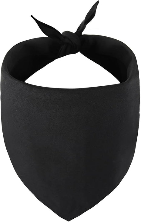 Blank Dog Bandanas Medium-1PCS, DIY Solid Black Triangle Scarf Premium Cotton Handkerchief or Bib, Personalized Design Birthday/Party Fun Idea Gift for Large Medium Pets