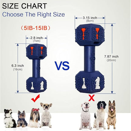 Dog Chew Toys for Aggressive Chewers,Food Grade Non-Toxic Dental Pet Toy,Tough Durable Indestructible Dog Toys for Small Dogs.Blue（8IB-15IB）