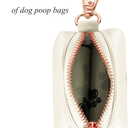 Lionet Paws Cute Dog Poop Bag Holder with Bags for Leash, Silk Dispenser, Matching Collar