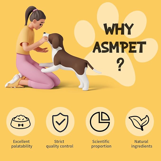 ASMPET Dog Treats Chews, Chicken Wrapped Cod Dumbbell, Rawhide Free & Grain Free Chewy Training Snacks