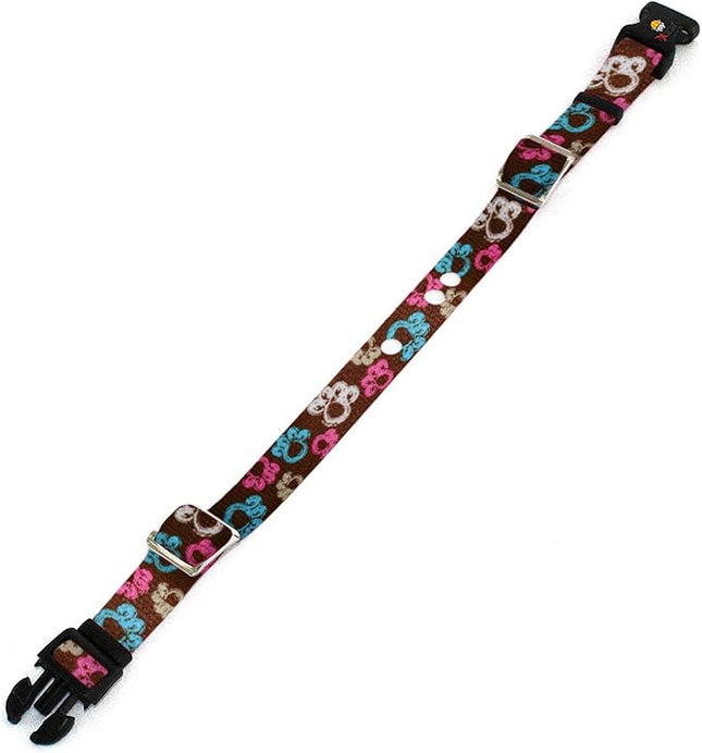 Extreme Dog Fence Replacement Containment and Training Collar Strap for Most Underground Electric Dog Fence Brands - Brown Paws (Medium: 13" - 18" x 3/4")