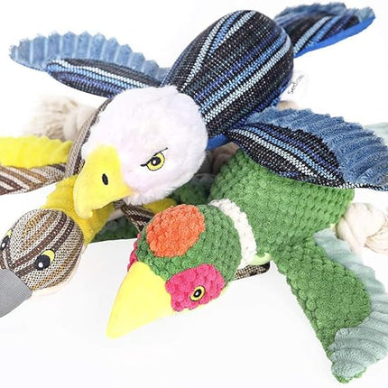 Dog Toys Set, Large Dogs Toy, Stuffed Animal Dog Chew Toy, Soft Plush Dogs Toys Pack for Small. Middle, Large Breed(3-Pack, Birds)