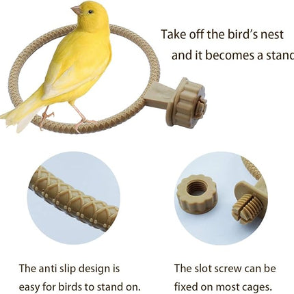 Bird Nest Canary Finch Parrot Nest with Felt（4.5 inches）