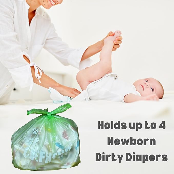 Cat Litter Waste Bags Biodegradable (500 ct., Green) Bulk Dog Poop Bags with Easy Tie Handles Earth-Friendly Lavender Scented Cat Litter Poop Diaper Bag Disposable Sanitary Pad Waste Bags (500 Bags)