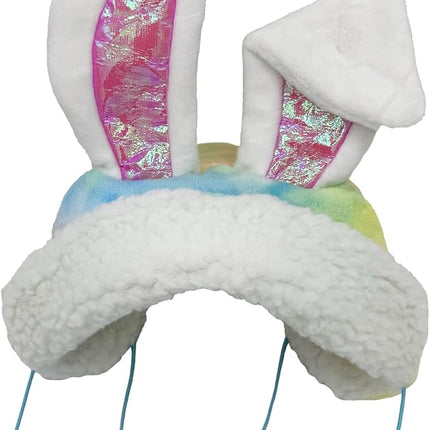 Huxley & Kent Pet Hat for Dogs & Cats - Cute Easter Costume Hat with SnugFit Adjustable Straps - Soft Cap for Spring, Photos & Parties - Bunny Ears, Medium