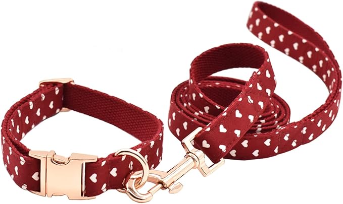Bubblepup Dog Collar and Leash Set, Comfortable Adjustable Dog Collars for Small Medium Large Dogs
