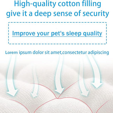 Cat Beds for Indoor Cats - Cat Bed Washable 20/24 inches, Dog Beds for Small Medium Dogs, Anti Anxiety Round Fluffy Plush Faux Fur Pet Bed, Thick Bottom (Blue, Medium)