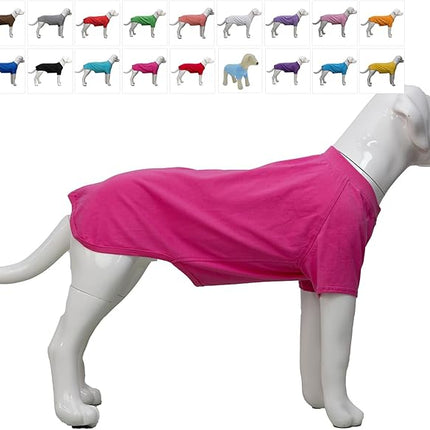 Lovelonglong Pet Clothing Dog Costumes Basic Blank T-Shirt Tee Shirts for Large Dogs Rosered XXXXL