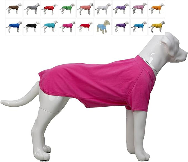 Lovelonglong Pet Clothing Dog Costumes Basic Blank T-Shirt Tee Shirts for Large Dogs Rosered XXXXL