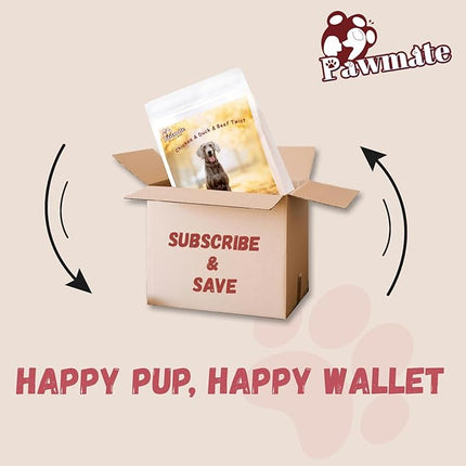 Dog Treats Double Sweet Potato & Chicken Wraps, Healthy Chicken Jerky Dog Chews High Protein Low Fat, Chewy Training Snacks for Small Medium Large Dogs, 12-15 Counts