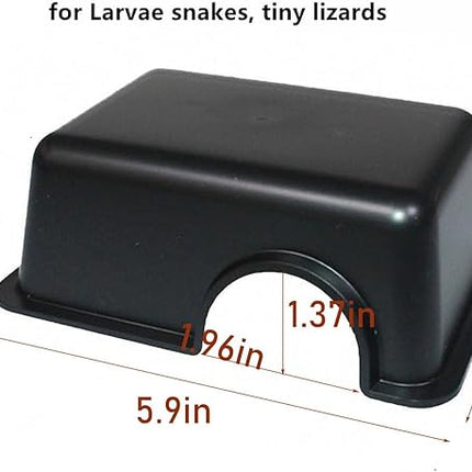 Hypeety Reptile Hide Box, Small Animal Hideaway, Hides with Texture Help Peeling, for Snakes, Lizards, Leopard Gecko (S)