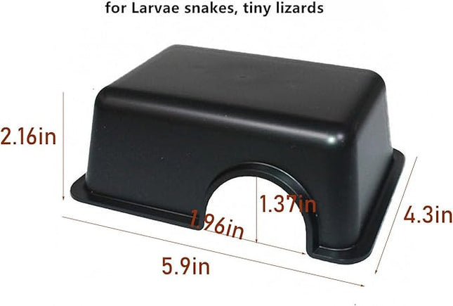 Hypeety Reptile Hide Box, Small Animal Hideaway, Hides with Texture Help Peeling, for Snakes, Lizards, Leopard Gecko (S)