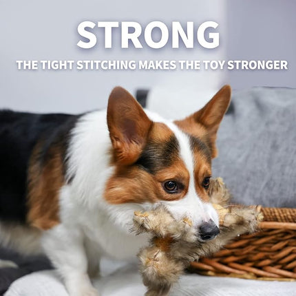 ALL FOR PAWS Squeaky Dog Toys, Dog Stuffed Animal Toys, Plush Toy for Small Medium Large Dogs, Puppy Chew Toy with Squeaker, Brown Rabbit-S