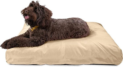 K9 Ballistics Tough Rectangle Pillow Large Dog Bed - Removable Cover, Washable, Durable & Water Resistant Dog Bed Made for Large Dogs 40"x34" Sandstone
