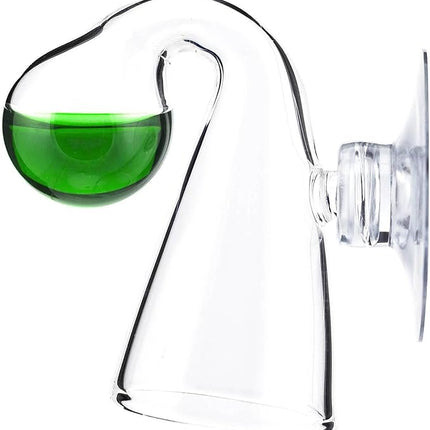 Glass CO2 Drop Checker – CO2 Monitor Kit for Aquarium Tank – Functional and Reliable – Transparent Drop Checker, 4dkh/pH Reagent Solution and Suction Cup