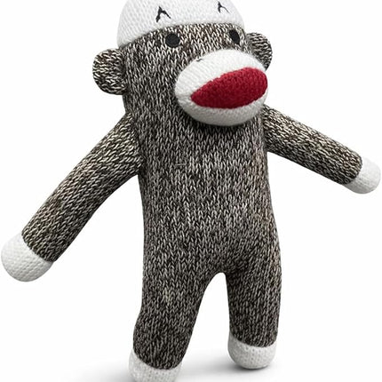 Sock Monkey Dog Toy | Squeaky Monkey | Plush Monkeys Dogs Toys | Stuffed Squeaky Chew Dog Toy | Interactive Squeaky Monkeys | Small/Medium Breed Dogs Toys | Multicolor | 6"