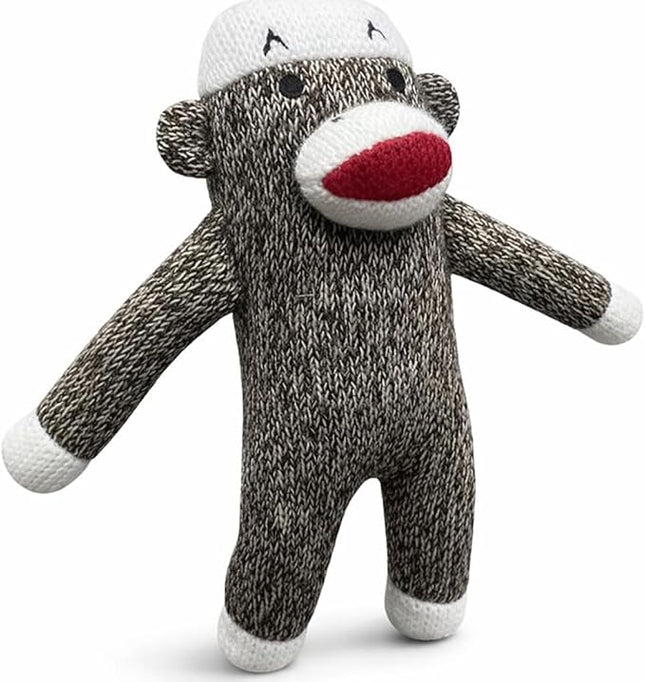Sock Monkey Dog Toy | Squeaky Monkey | Plush Monkeys Dogs Toys | Stuffed Squeaky Chew Dog Toy | Interactive Squeaky Monkeys | Small/Medium Breed Dogs Toys | Multicolor | 6"