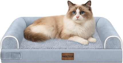 Small Dog Bed Orthopedic Washable: Beds Bolster Small Sized Dogs Cats Bed Egg Crate Foam Couch Sofa Waterproof with Removable Cover