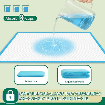 IMMCUTE Puppy Pads 22"x23" 100 Count | 6-Layer Leak-Proof & Super Absorbent Dog Training Pads | Disposable Potty Pads for Puppies, Dogs, Cats & Rabbits | Blue & White