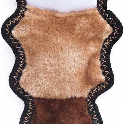 ZippyPaws Z-Stitch Skinny Peltz - No Stuffing Dog Toy to Keep Them Busy, for Small, Medium, & Large Dogs, Squeaky Pet Toy, Soft Plush Unstuffed Chew Toys - Chipmunk, 12.5"