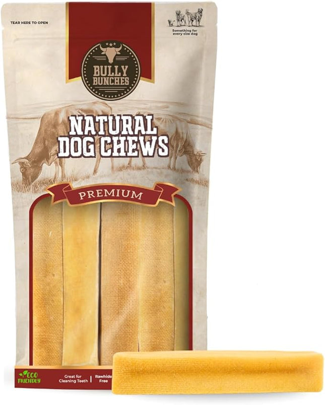 Bully Bunches Medium Authentic Yak Cheese Himalayan Chews for Medium & Small Dogs - All Natural Dog Treat Dental Chews, Made with Real Yak Milk - Lactose & Rawhide Free (6 Pk)