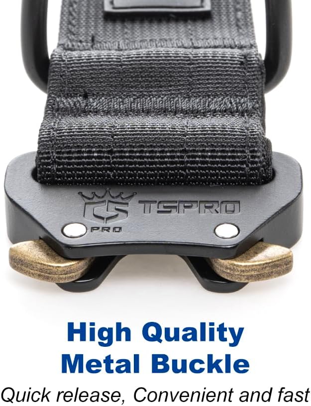 TSPRO Premium Dog Collars Tactical Dog Collar with Patch and Heavy Duty Quick-Release Metal Buckle Durable Thick and Adjustable for Medium to Large Dogs (Military Green M)