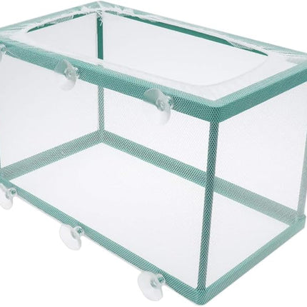 Xiaoyztan Breeder Box for Fish Tank,Aquarium Breeder Box Plastic Frame Baby Fish Tank Separation Breeding Aquarium Spawn Hatchery Isolation with Suction Cups,Pack of 1