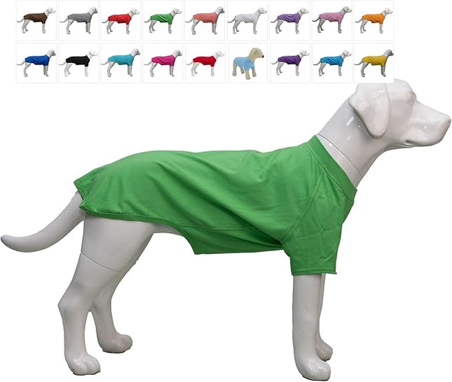 Lovelonglong Bulldog Clothes Dog Clothing Blank T-Shirt Tee Shirts for French Bulldog English Bulldog American Pit Bull Pugs 100% Cotton Skin Care Green B-XL