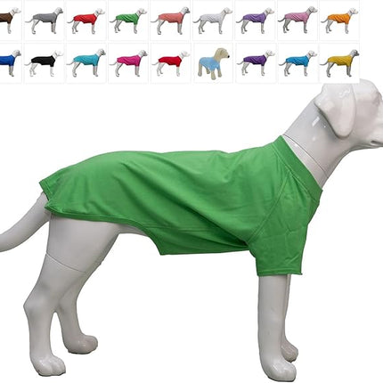 Lovelonglong Pet Clothing Dog Costumes Basic Blank T-Shirt Tee Shirts for Large Dogs Green XXXXL