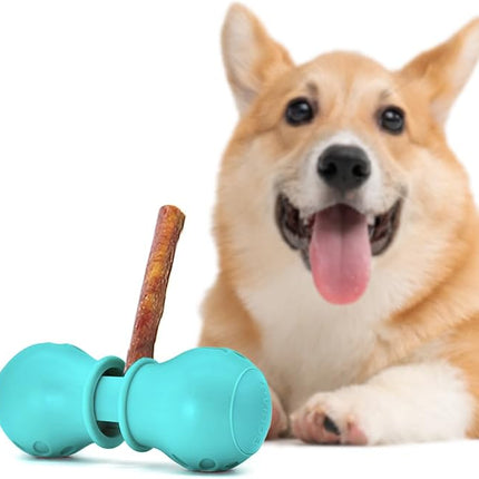 Bully Stick Holder for Dogs, Chew Holder, Prevent Choking Safety Device (Green, Large)