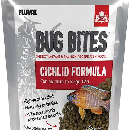 Fluval Bug Bites Cichlid Fish Food, Granules for Small to Medium Sized Fish, 15.8 oz.