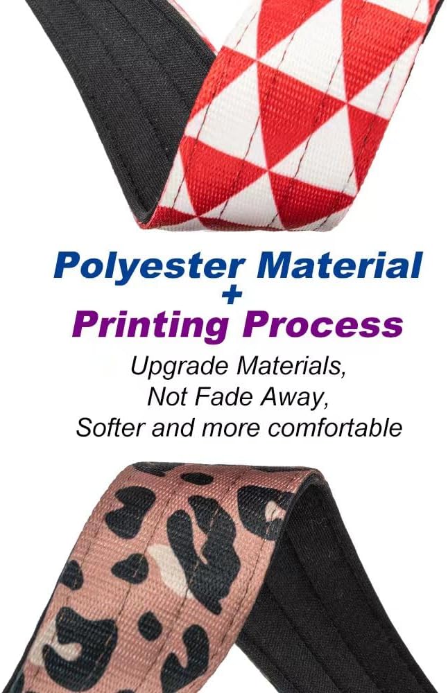 TSPRO Premium Dog Collars Tactical Dog Collar with Handle and Heavy Duty Quick-Release Metal Buckle Durable Thick and Adjustable for Medium to Large Dogs (Leopard Print L)