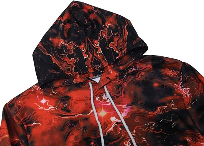 Yasswete Unisex Adults 3D Printed Fashion Hoodies for Men Women Pullover Novelty Sweatshirts with Big Pockets