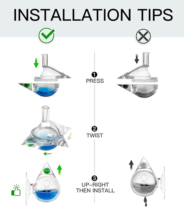 Aquatic CO2 Drop Checker Detachable Tear Drop Shape Without Solution,Upgraded Version