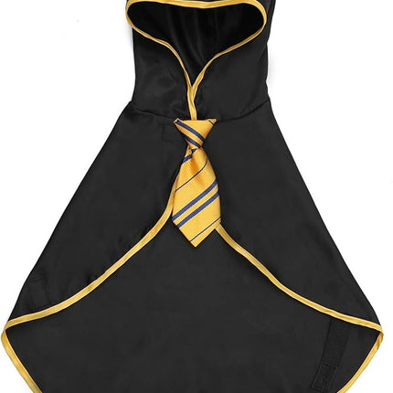 Halloween Dog Costume Wizard Pet Shirt Funny Cat Clothes for Dogs Cats Clothing Outfits with Glasses (Large,Yellow)