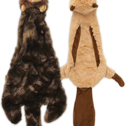 Best Pet Supplies Squeaky Dog Toys with Soft Durable Fabric for Small, Medium and Large Pets Interactive Toy for Indoor Play, Supports Active Biting and Play - Monkey, Squirrel, Large