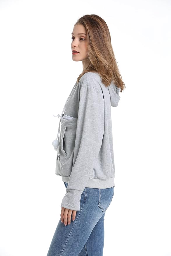 LINYUCHEN Cat Dog Pouch Hoodie Large Pet Pouch Sweatshirt Puppy Kitten Holder Carrier Pullover Shirt Unisex Hoodies