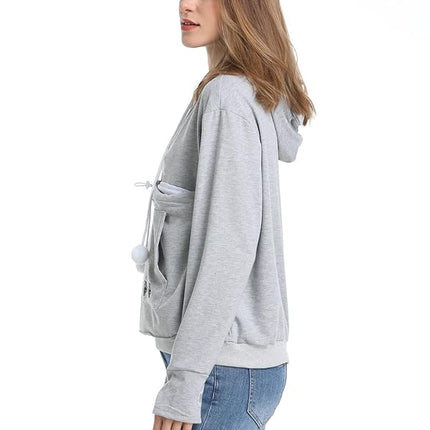 LINYUCHEN Cat Dog Pouch Hoodie Large Pet Pouch Sweatshirt Puppy Kitten Holder Carrier Pullover Shirt Unisex Hoodies