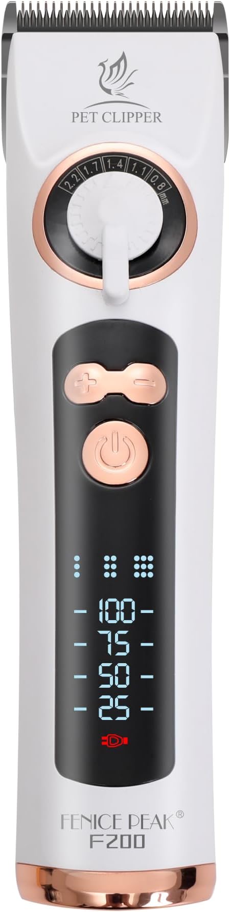 Professional Dog Grooming Clippers with 12H Runtime & Replaceable 440C Blade, 3-Speed Low Noise Electric Dog Shaver for Thick, Matted, Curly Hair, Cordless Clipper for Groomer & Home Use, White