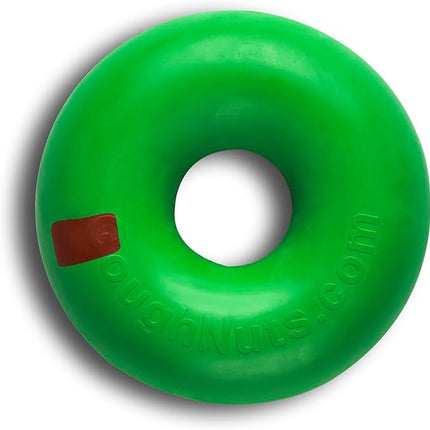 Goughnuts Dog Chew Toys Rubber Ring Indestructible Dog Chew Toys for Extreme Aggressive Power Chewers |for Large Dogs 100+ Pounds |Large (L) Size, Green Rubber