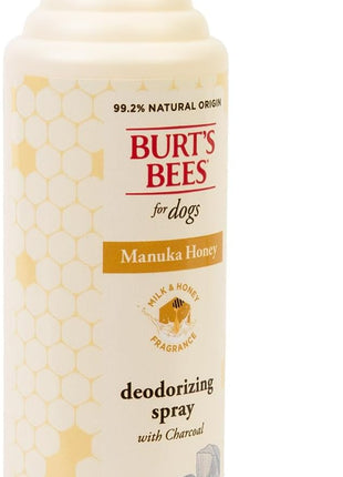 Burt’s Bees for Pets Deodorizing Dog Spray with Manuka Honey and Charcoal for Dogs - Naturally Derived Ingredients, Formulated Without Artificial Fragrances, Sulfates, Colorants, 10 Fl Oz